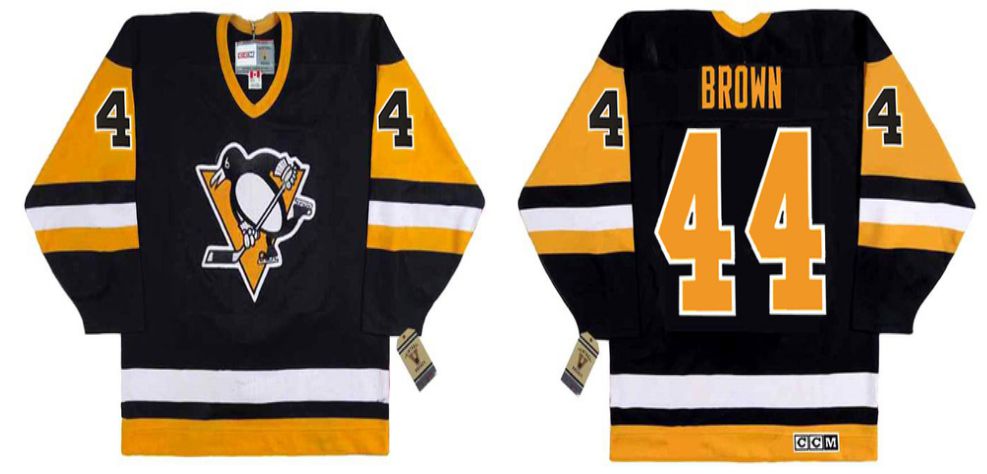 2019 Men Pittsburgh Penguins #44 Brown Black CCM NHL jerseys
